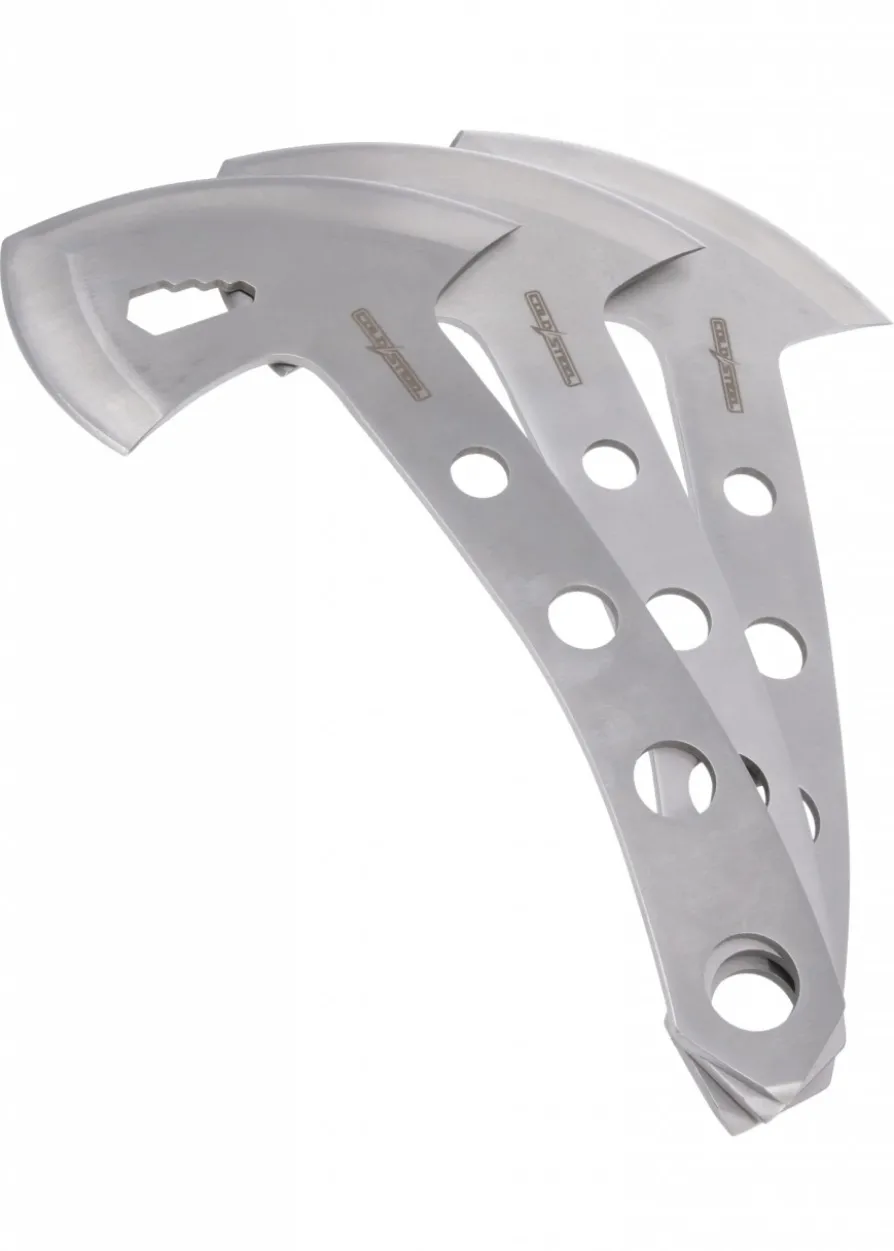 Cold Steel Wurfäxte 3er Pack, satiniert mit Nylon-Scheide