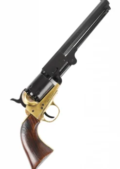 Colt Navy 1851, Perkussionsrevolver, Schwarz mit Messingrahmen, Replik