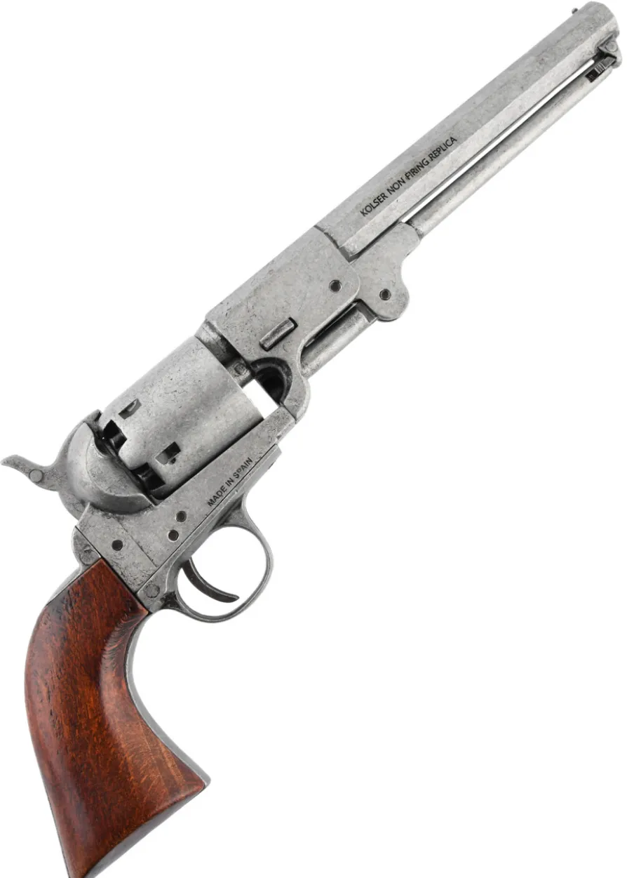 Colt Navy 1851, Perkussionsrevolver, Altgrau, Replik, Deko Pistole, Western-Waffe