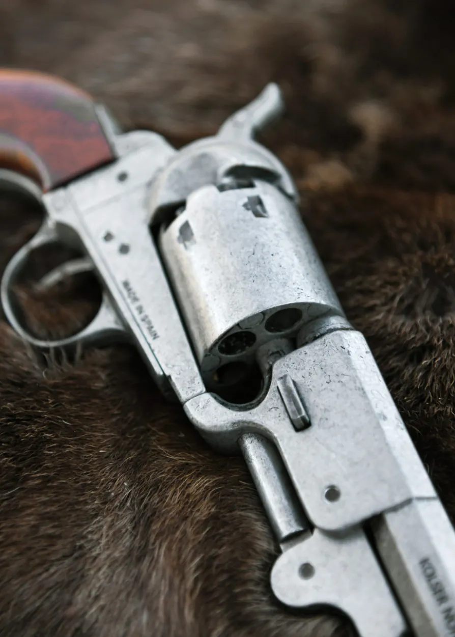 Colt Navy 1851, Perkussionsrevolver, Altgrau, Replik, Deko Pistole, Western-Waffe