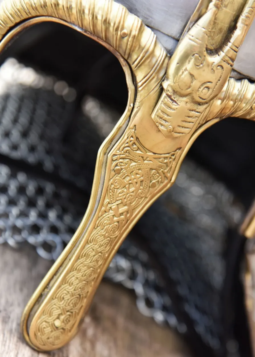 Coppergate Helm, mit unvernieteter Kettenbrünne, 1,6 mm Stahl