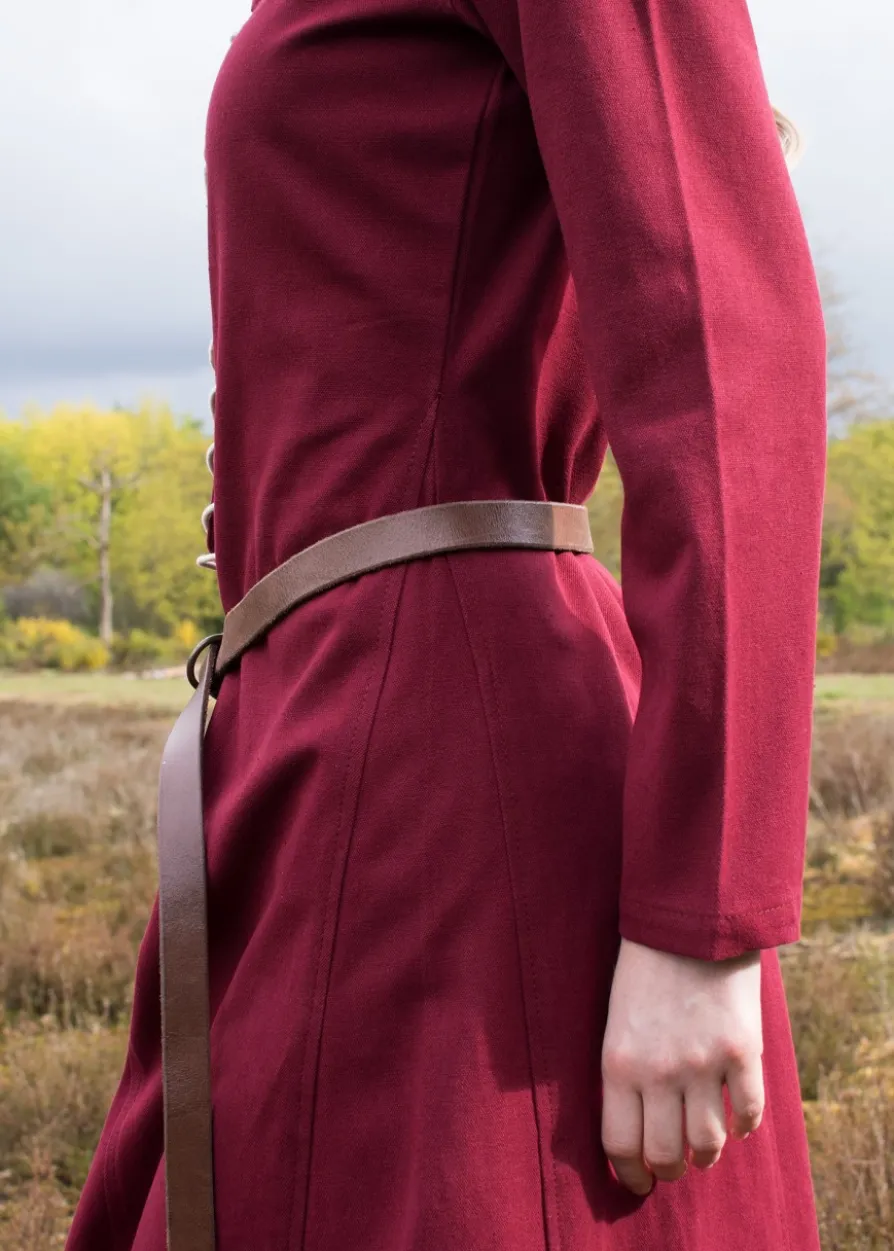 Cotehardie Ava, Mittelalterkleid, weinrot