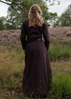 Cotehardie Ava, Mittelalterkleid, braun