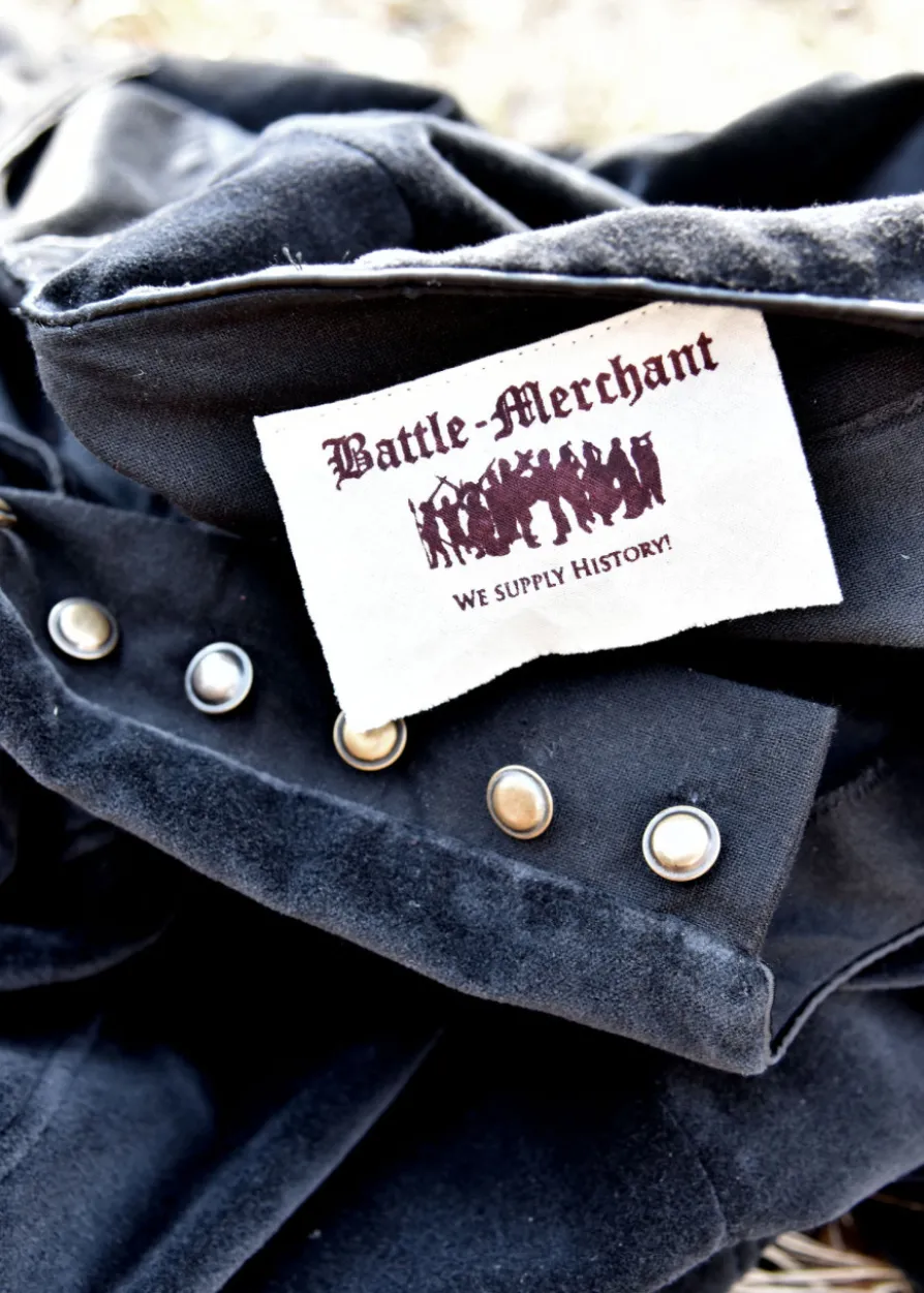 Cotehardie Isabell aus Samt, Mittelalterkleid, schwarz
