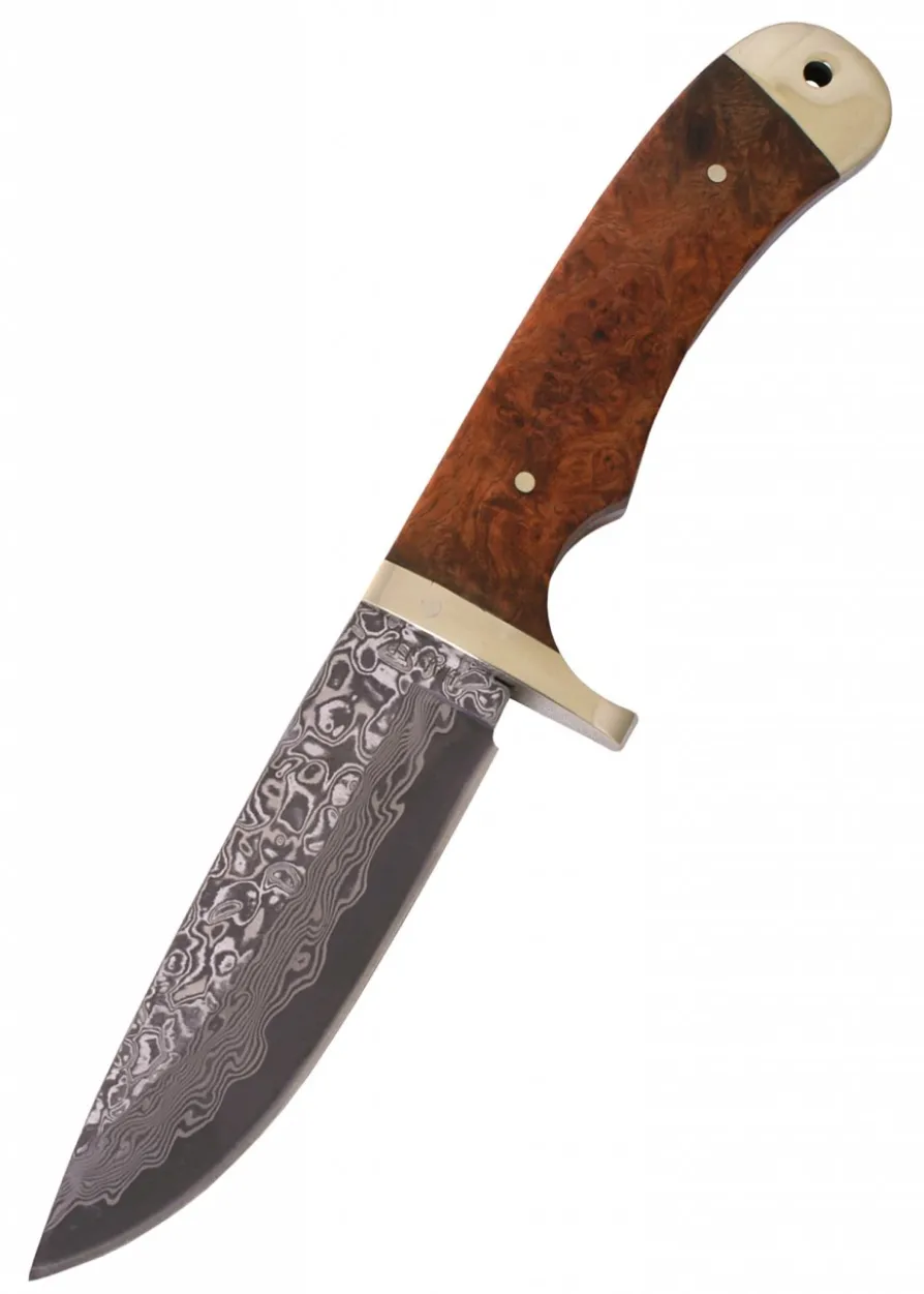 Damastmesser mit Lederscheide