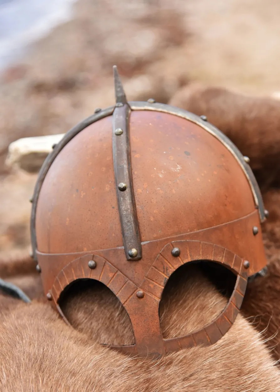 Der Gjermundbu Helm mit vernieteter Brünne, 2 mm Stahl