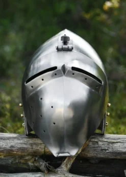 Deutsche Beckenhaube mit Visier, Schaukampf, 2 mm Stahl