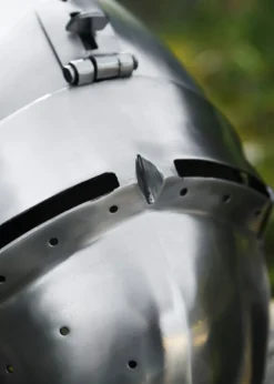Deutsche Beckenhaube mit Visier, Schaukampf, 2 mm Stahl