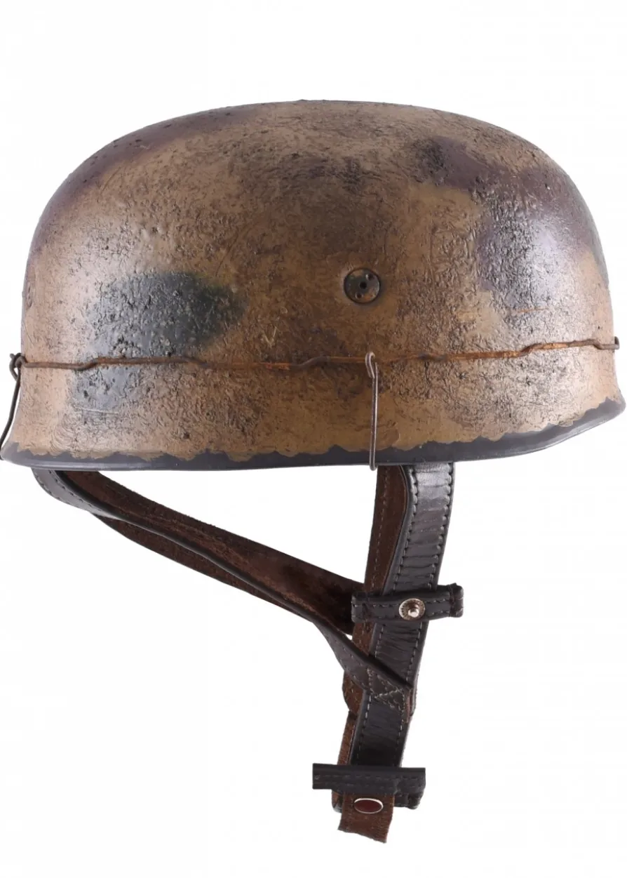 Deutscher Fallschirmjäger-Helm M38 mit Normandie-Camo-Finish