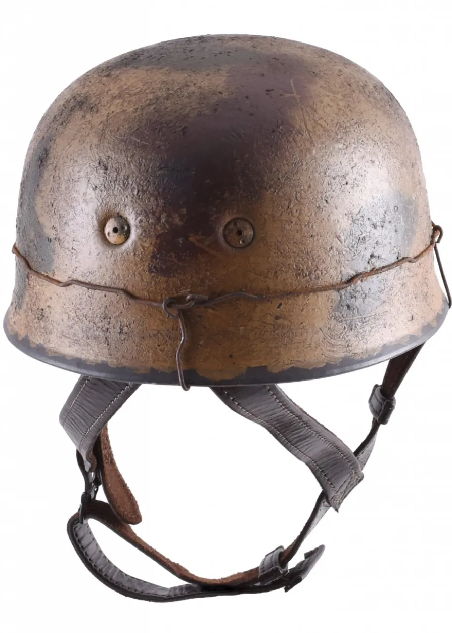 Deutscher Fallschirmjäger-Helm M38 mit Normandie-Camo-Finish