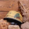 Deutscher Fallschirmjäger-Helm M38 mit Normandie-Camo-Finish, leichte Mängel