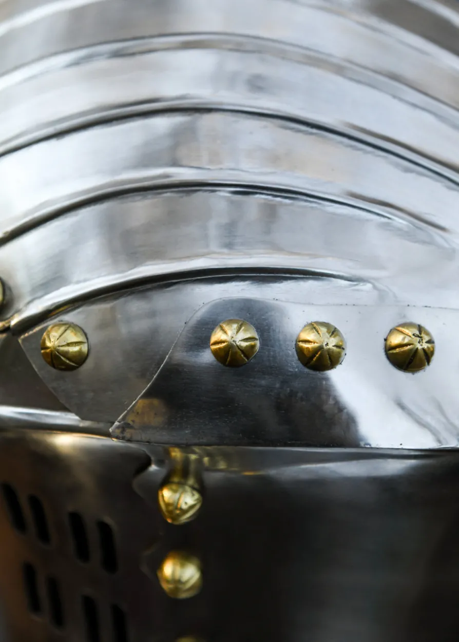 Deutscher Stechhelm, um 1500, 1,6 mm Stahl