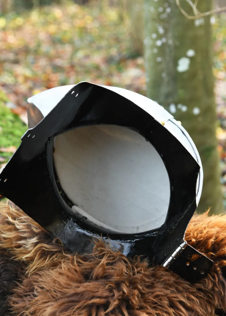 Deutscher Stechhelm, um 1500, 1,6 mm Stahl