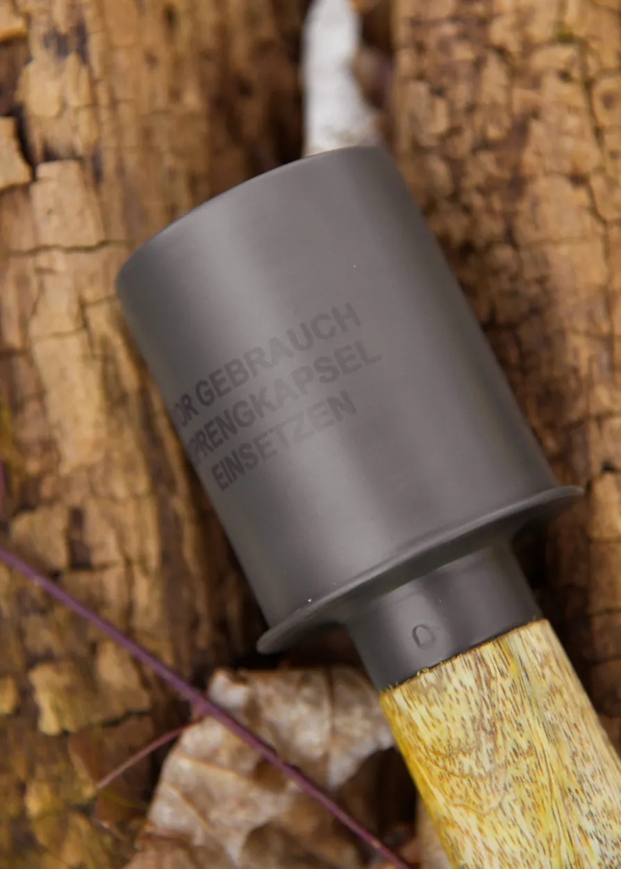 Deutsche Stielhandgranate, Replik, Holz & Metall, 36 cm