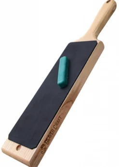Doppelseitiges Leder-Paddel mit P1-Polierpaste, BeaverCraft