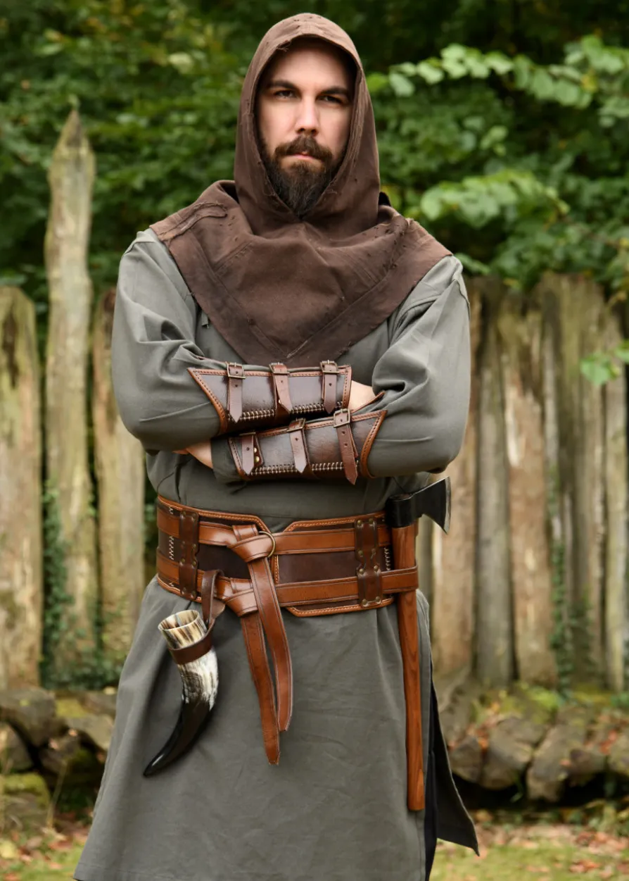 Doppelter Ledergürtel Arnulf, braun