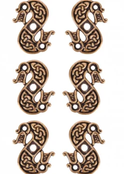 Drachen aus Messing, Beschläge für DIY-Projekte (6 St. - Set von 3 Paaren)