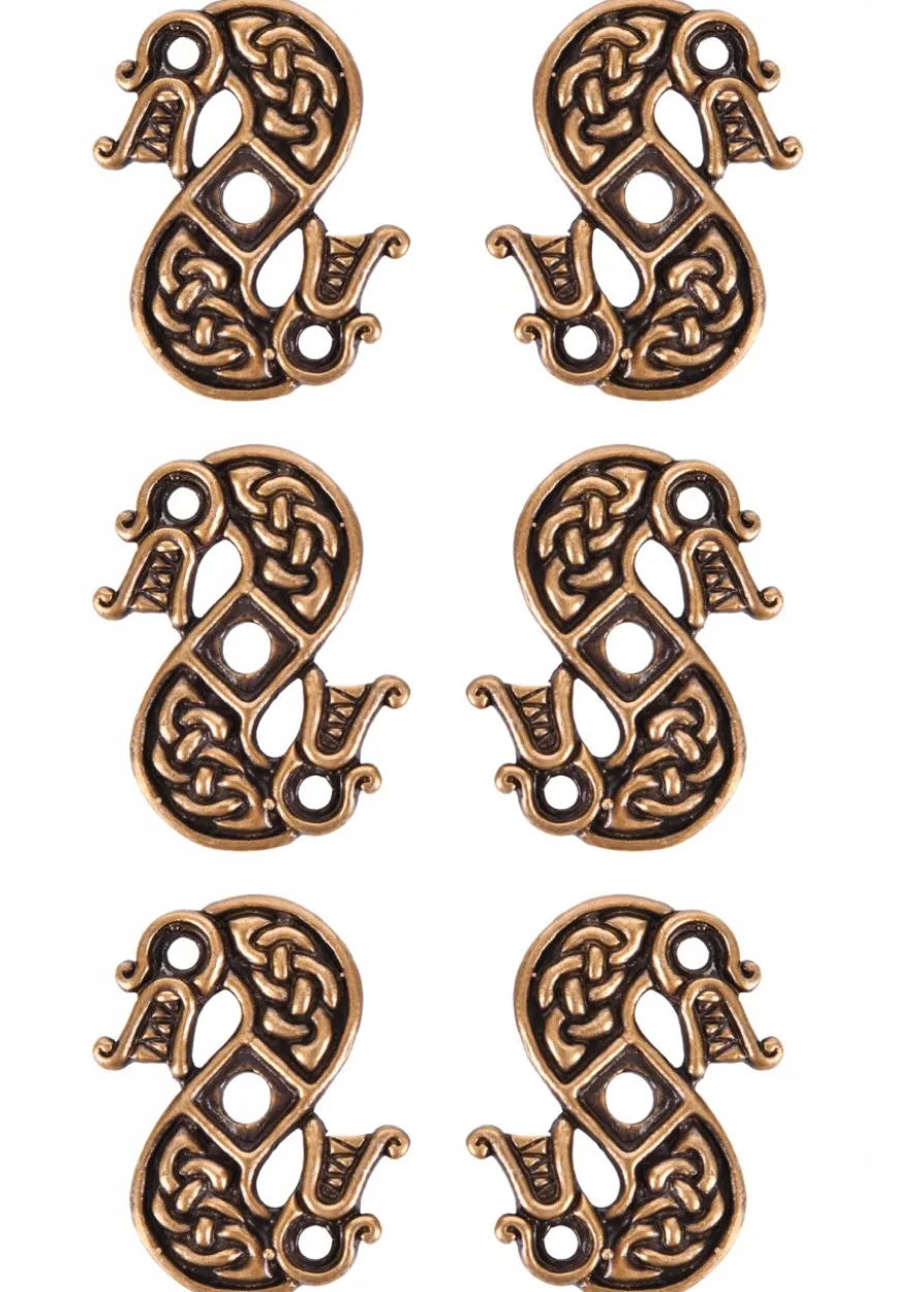 Drachen aus Messing, Beschläge für DIY-Projekte (6 St. - Set von 3 Paaren)