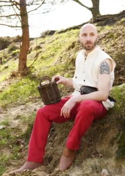Einfache Mittelalter-Hose Hagen, rot