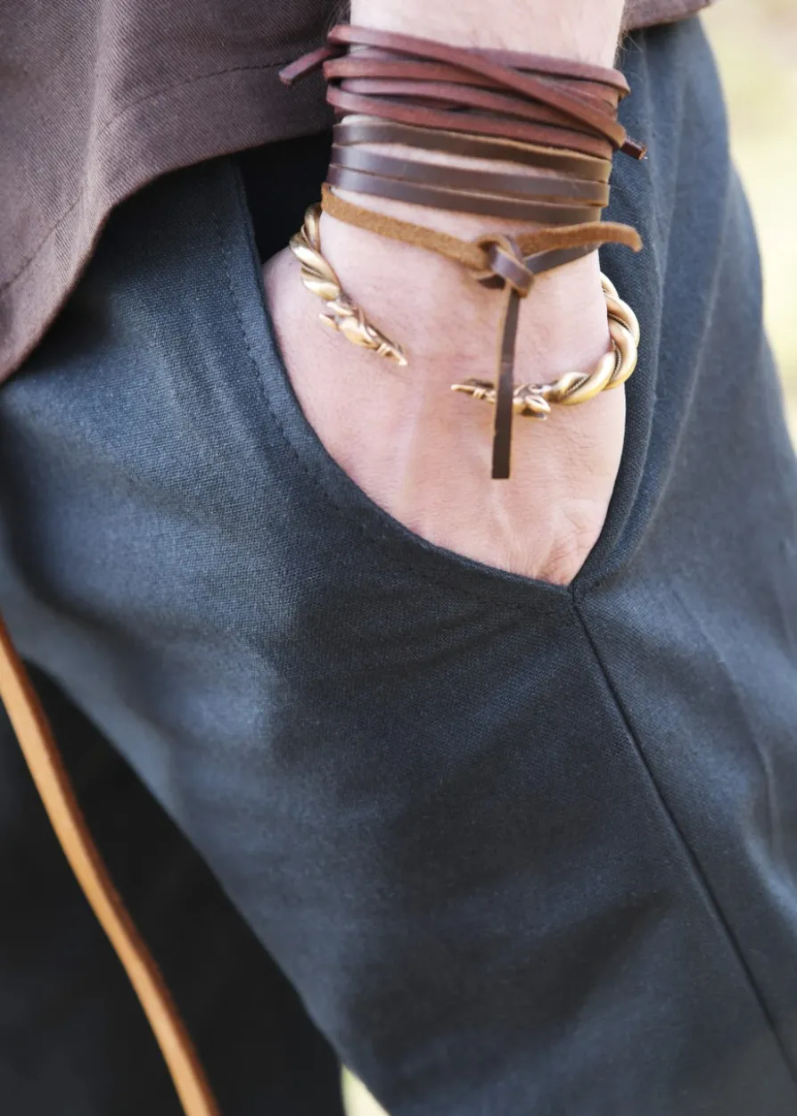 Einfache Mittelalter-Hose Hagen, dunkelblau