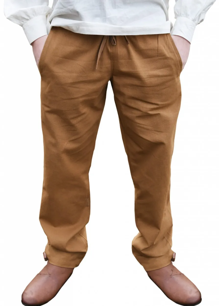 Einfache Mittelalter-Hose Hagen, beigebraun