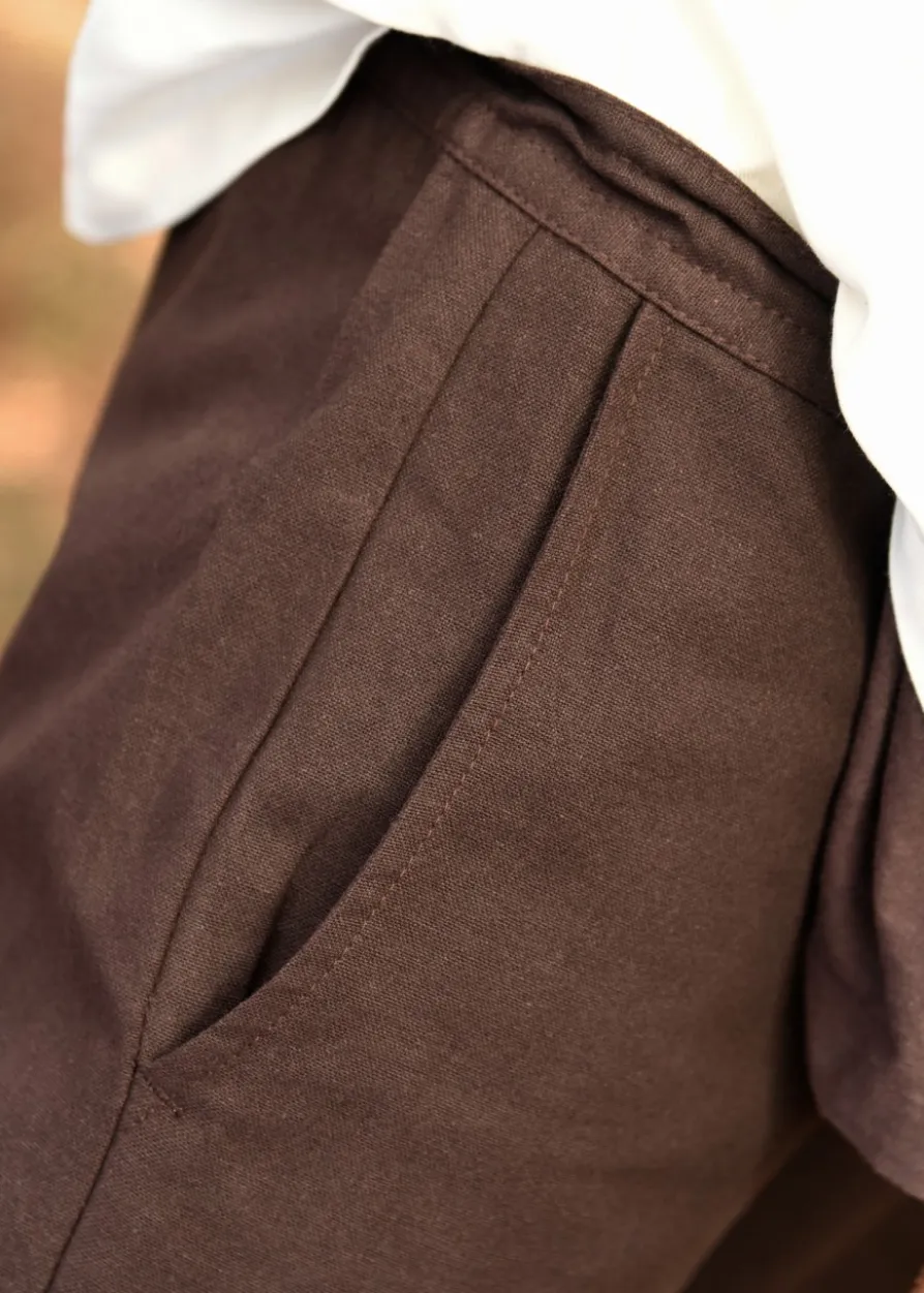 Einfache Mittelalter-Hose Hagen, braun