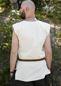 Einfache Mittelalter Tunika Clement, ärmellos, natur