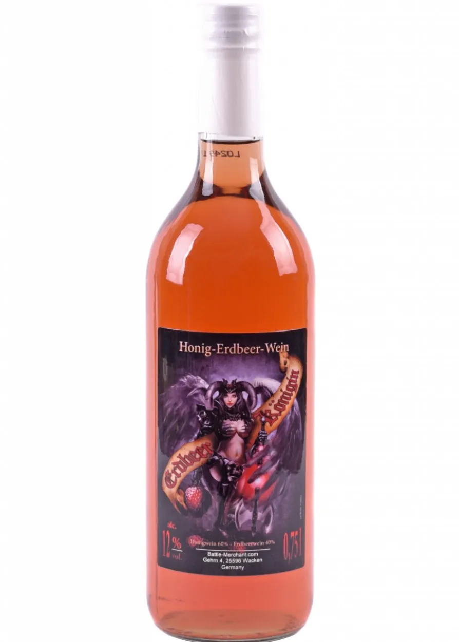 Erdbeerkönigin, Met-Erdbeerwein-Mix, 0,75l Flasche, 12% Vol.