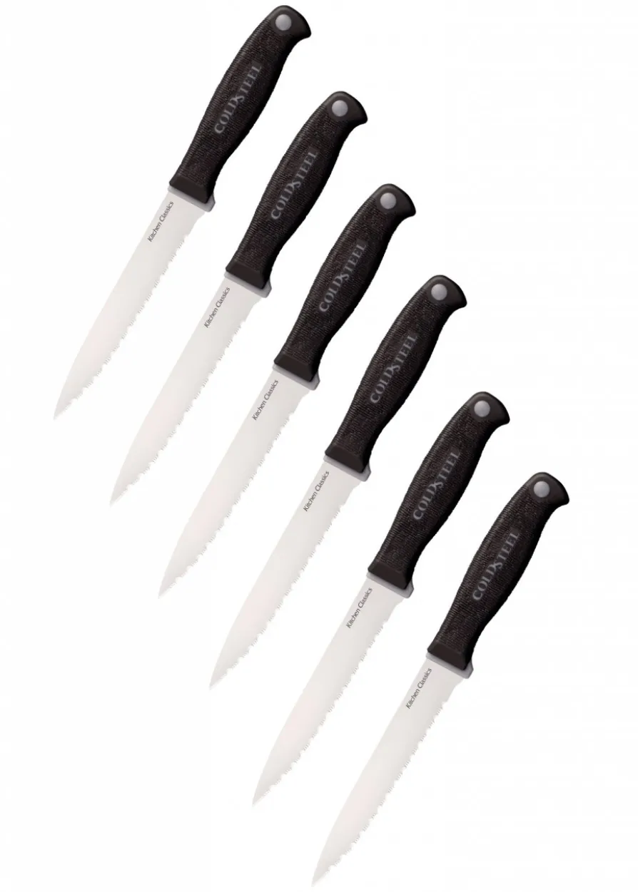6er Steakmesserset, Kitchen Classics, mit optimierten Griffen