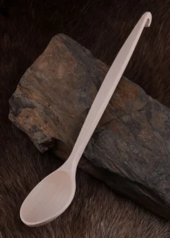 Esslöffel mit Haken, Ahorn, ca. 21 cm