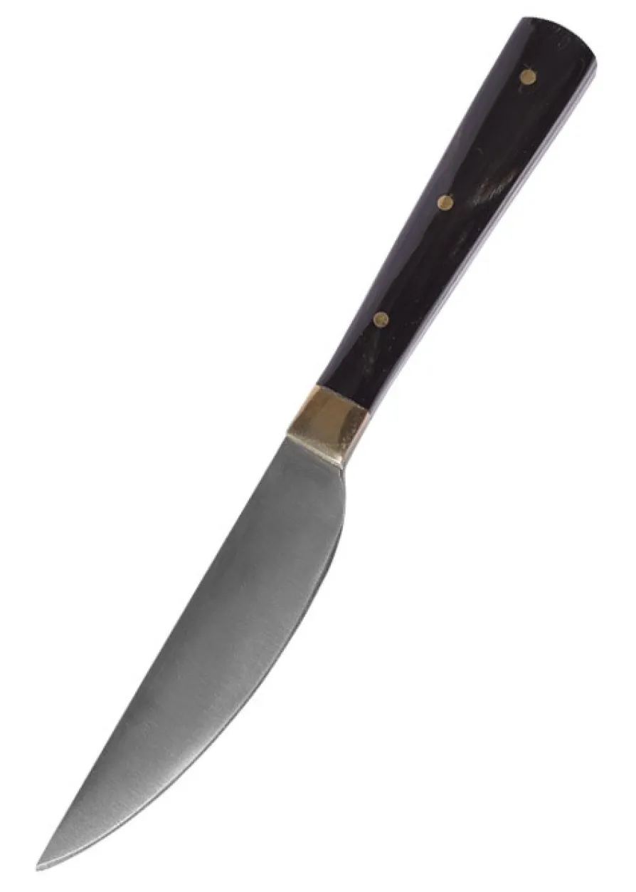 Essmesser mit Griff aus Horn, 17 cm mit Scheide