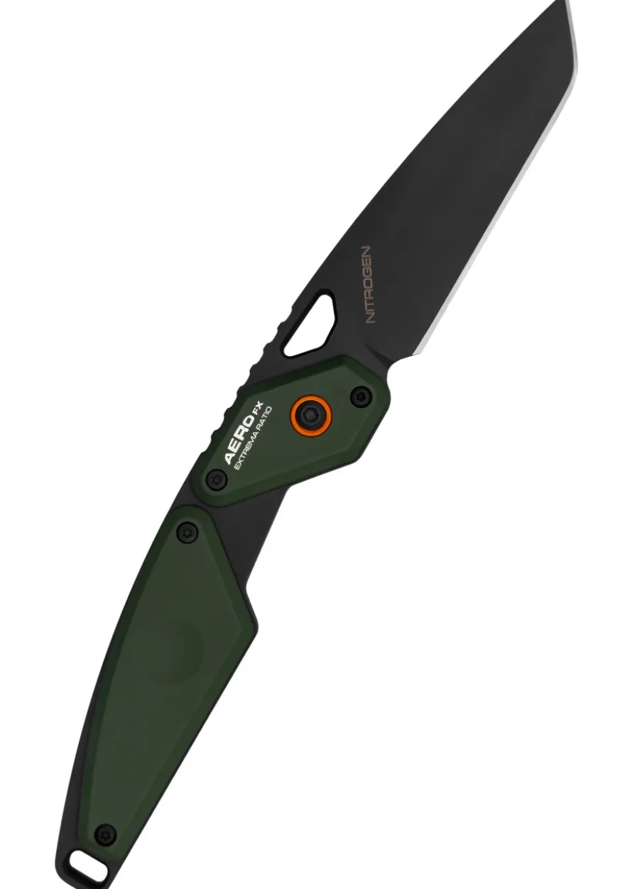 Extrema Ratio, Aero FX Nitrogen Forest Green Orange, Feststehendes Messer