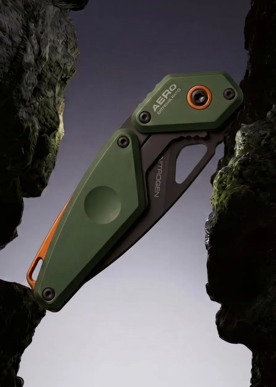 Extrema Ratio, Aero Nitrogen Forest Green Orange, Taschenmesser