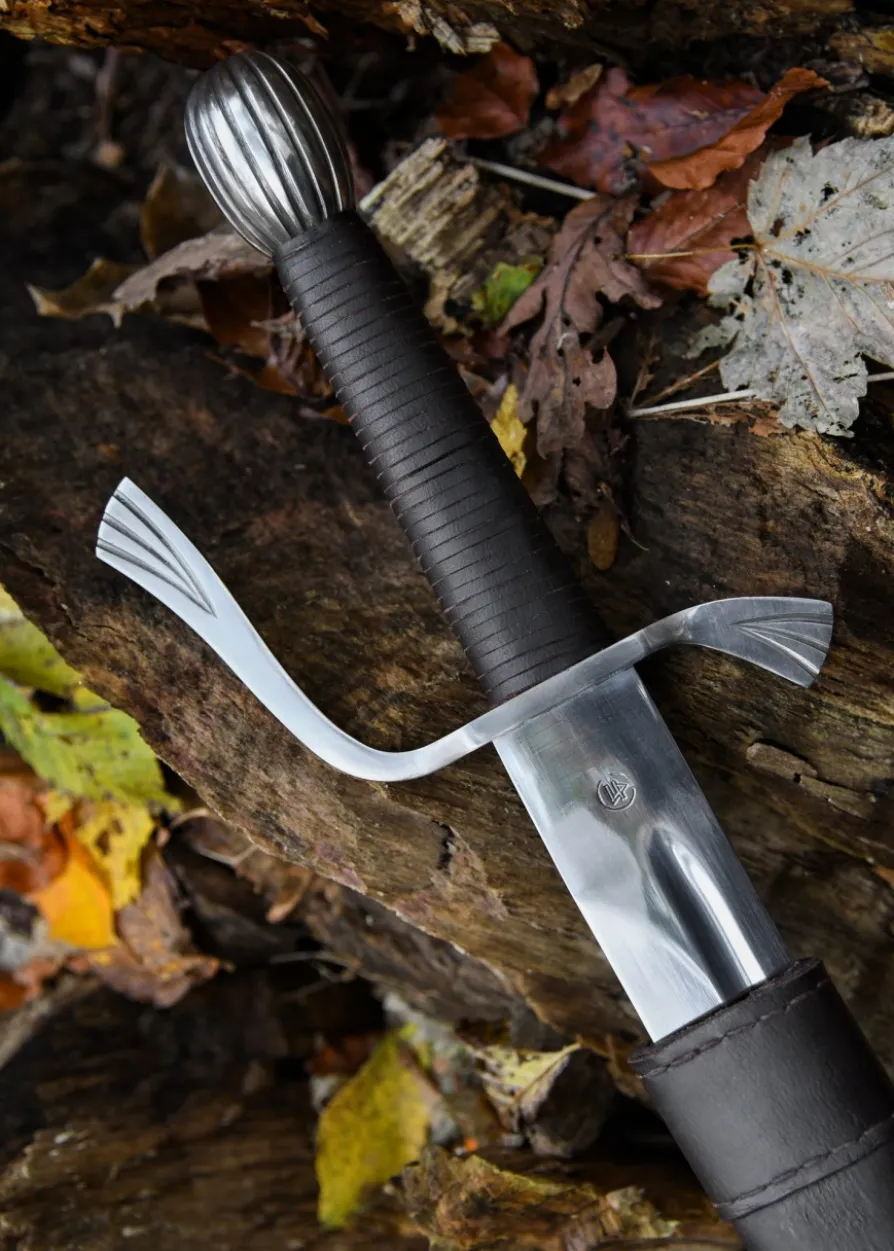 Falchion mit Lederscheide, Schaukampfschwert, SK-B