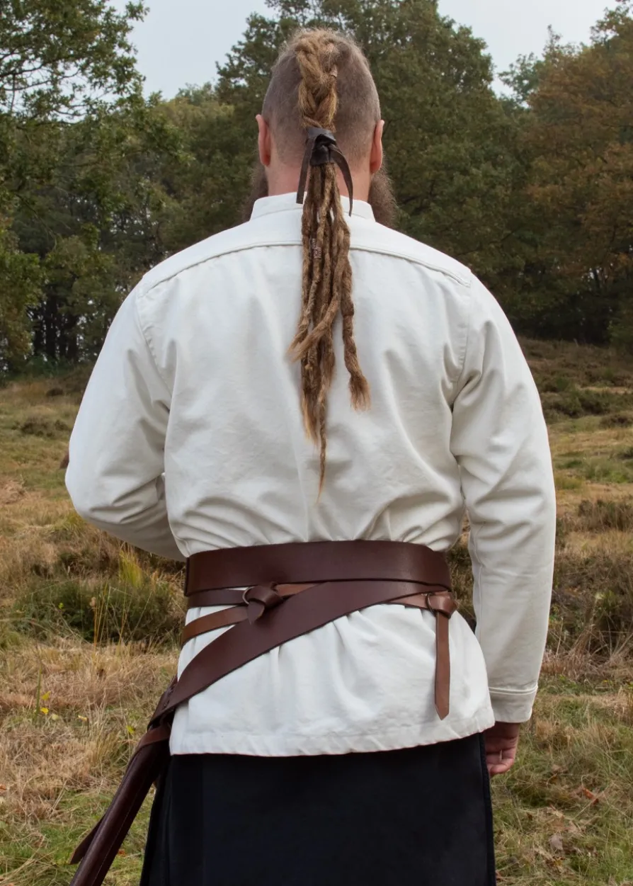 Festes Mittelalter Hemd Wille, gefüttert, natur
