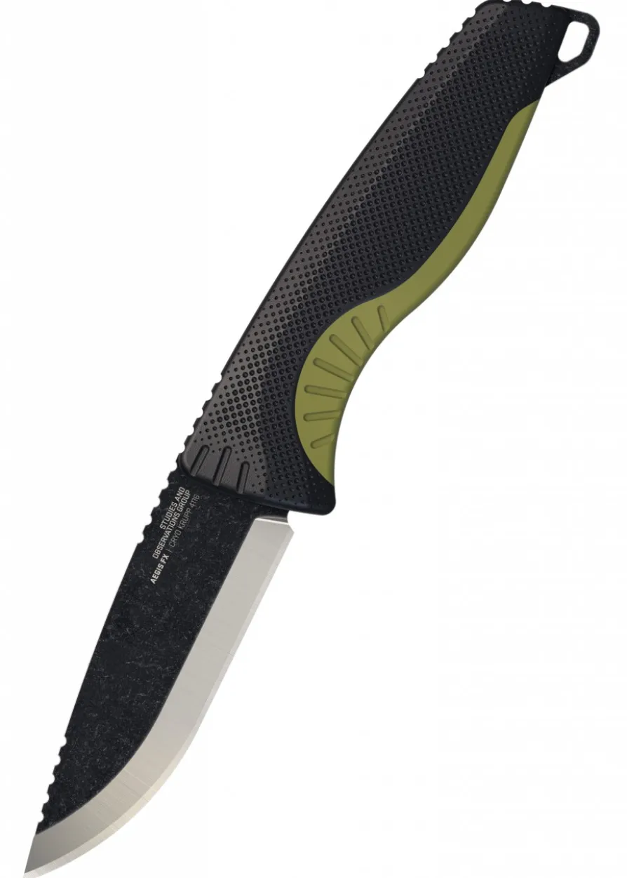 Feststehendes Messer Aegis FX - Schwarz & Moos Grün, SOG