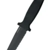 Feststehendes Messer Demko Armiger 4, Tanto, Wellenschliff, Schwarz