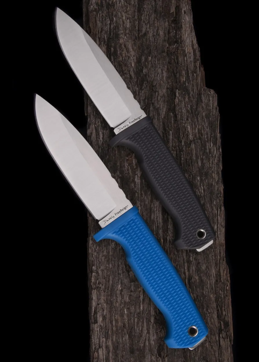 Feststehendes Messer Demko Freereign, Blau-Grau