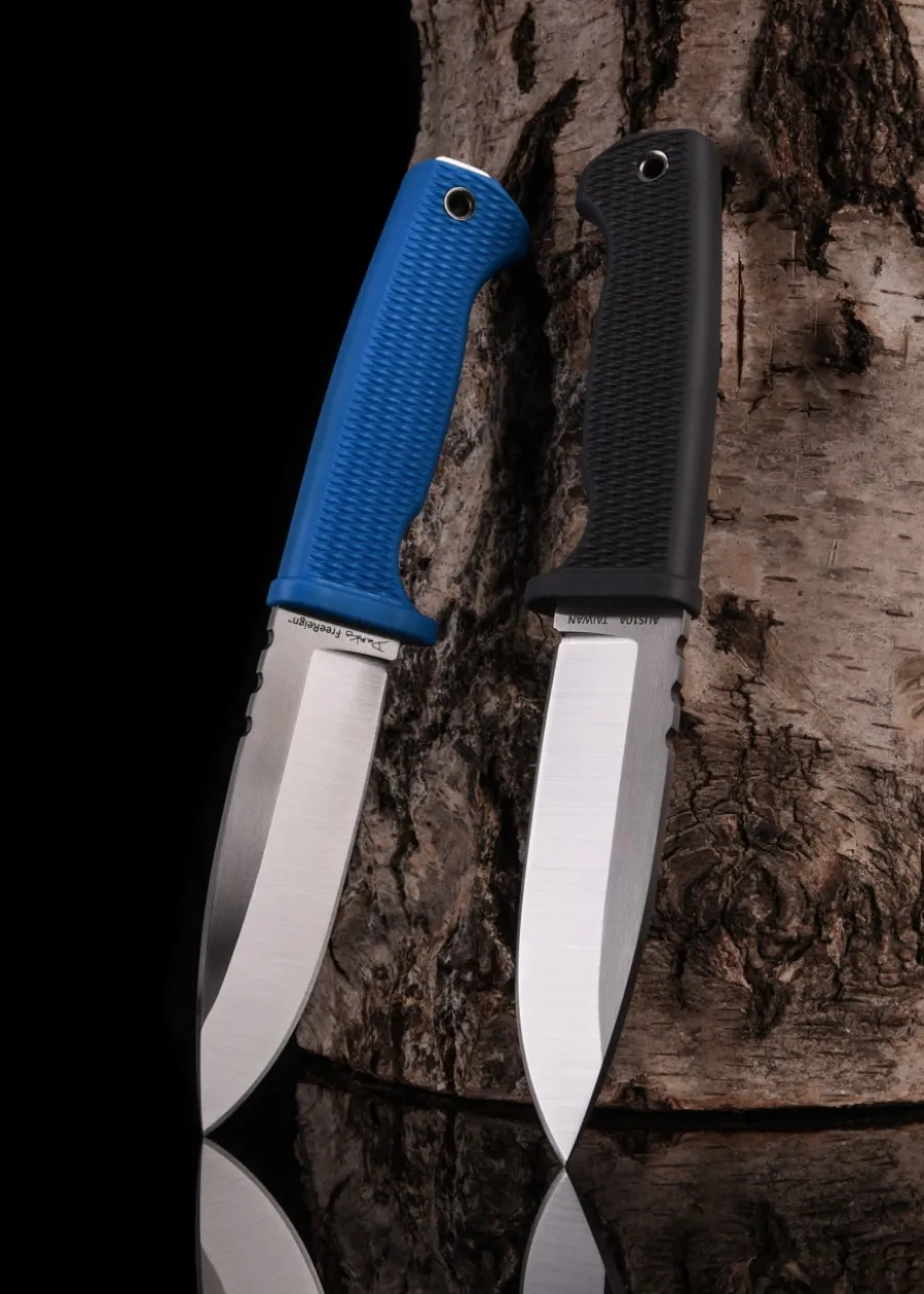 Feststehendes Messer Demko Freereign, Blau-Grau