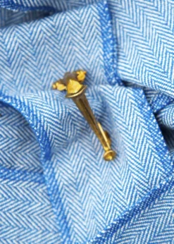 Fibel aus Messing, ca. 4,9 x 3,1 cm