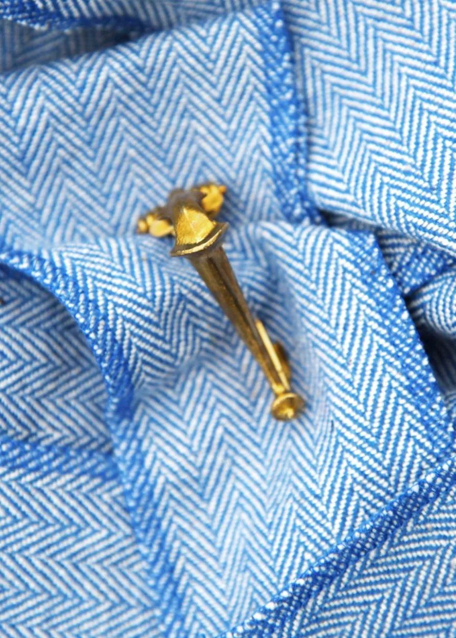 Fibel aus Messing, ca. 4,9 x 3,1 cm