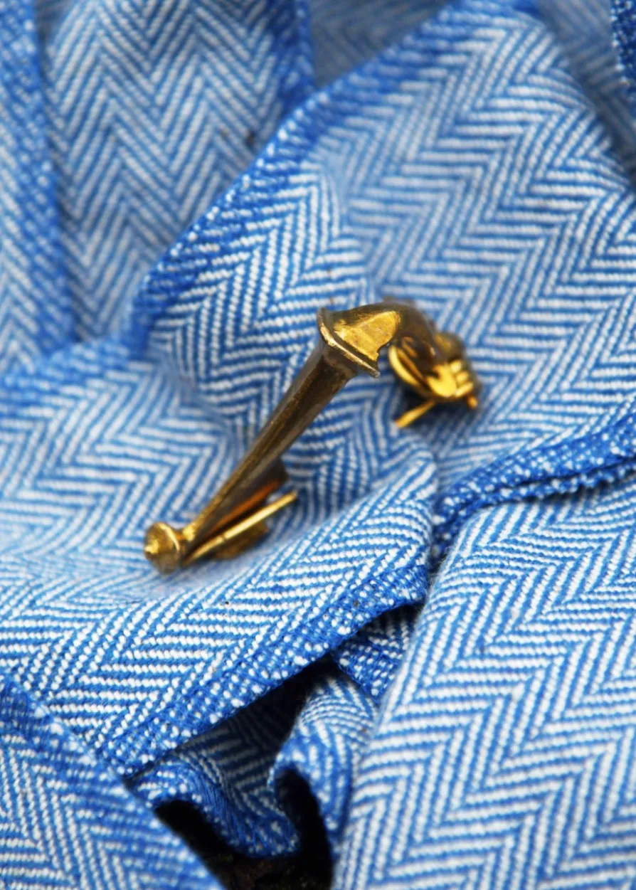 Fibel aus Messing, ca. 4,9 x 3,1 cm