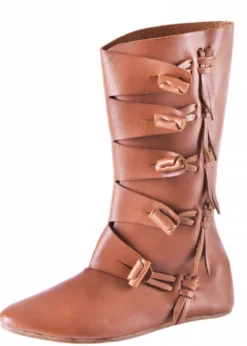 Frühmittelalterliche Wikingerstiefel, braun
