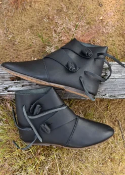 Frühmittelalterliche Wikingerschuhe Jorvik, schwarz