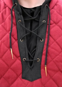 Gambeson mit abnehmbaren Ärmeln, weinrot - schwarz