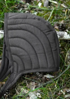 Gepolsterte Bundhaube, schwarz