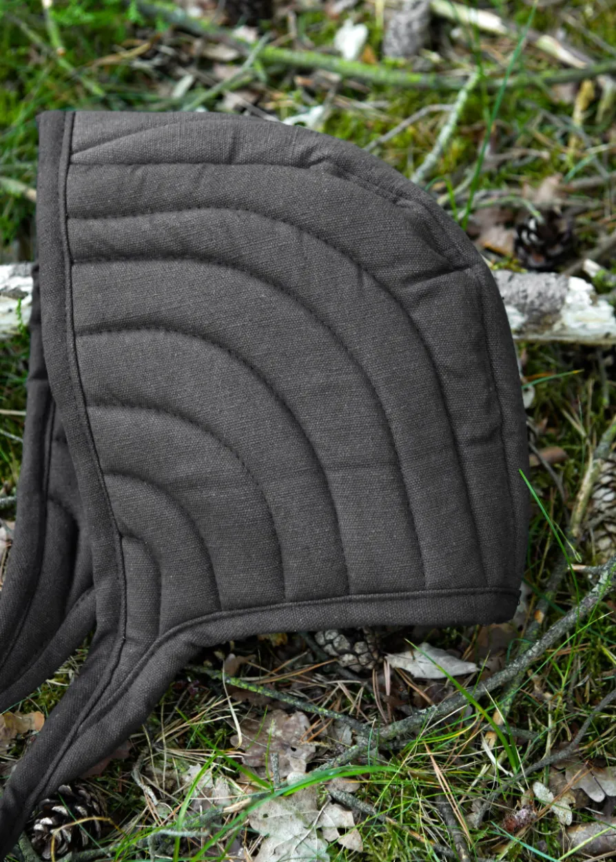 Gepolsterte Bundhaube, schwarz