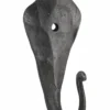 Geschmiedeter Wandhaken mit Blatt, ca. 9 cm hoch