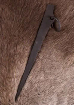Geschmiedeter Zelthering mit Ring, Stahl, ca. 28 cm