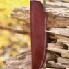 Geschmiedetes Messer, 440er Stahl mit Lederscheide, 22 cm